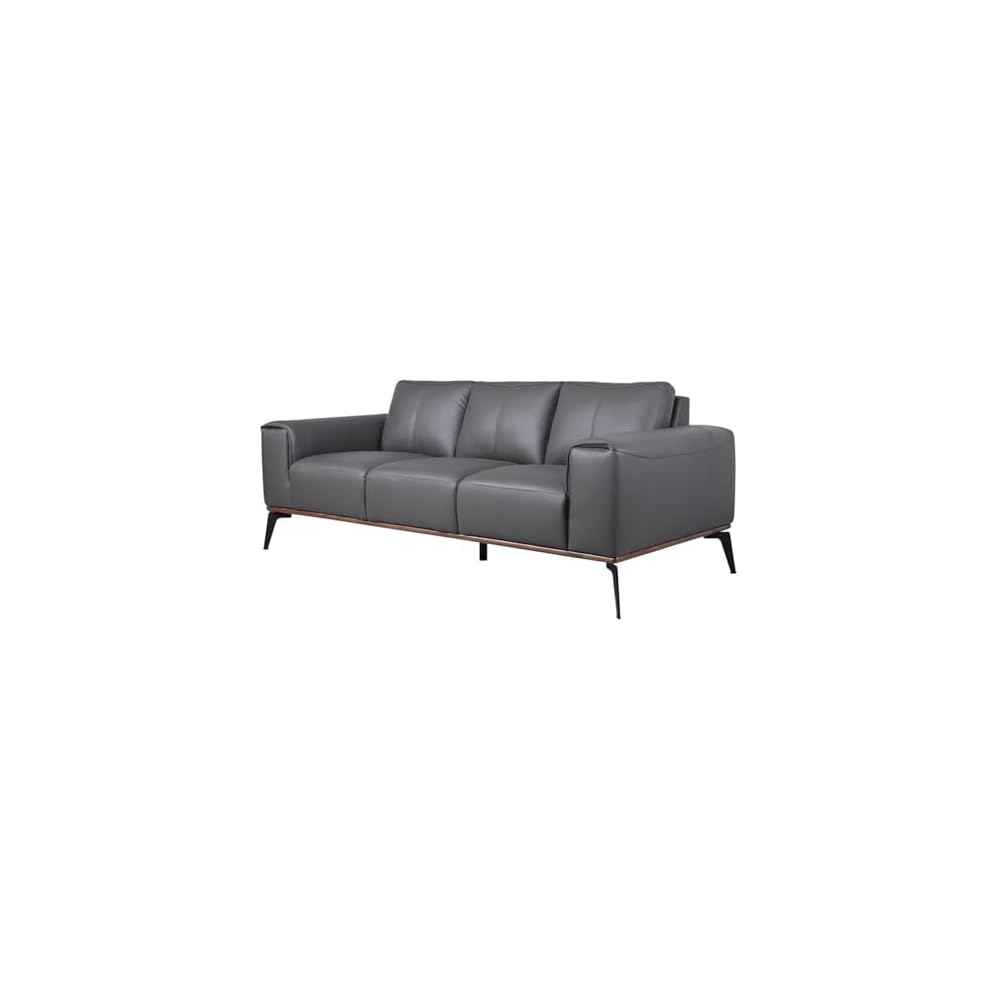 Porter Designs Pietro Top Grain Leather Sofa - Gray