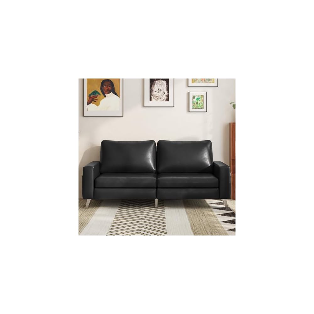 Esright 79" Faux Leather Couch for Living Room, Loveseat Small Sofa