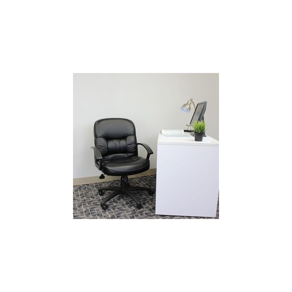 BOSS Office Products Chairs Executive Seating, 28.5 inches x 27 inches x 38.5 inches, Black