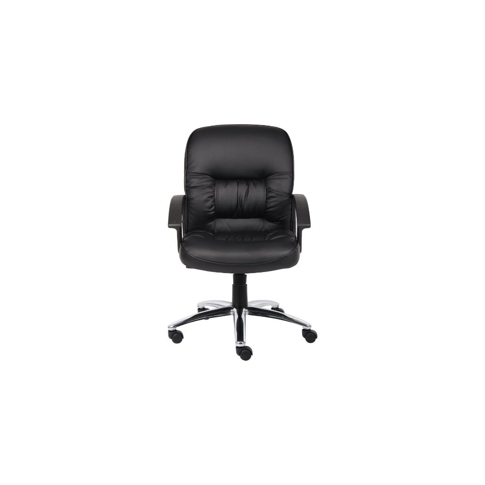 BOSS Office Products Chairs Executive Seating, 28.5 inches x 27 inches x 38.5 inches, Black