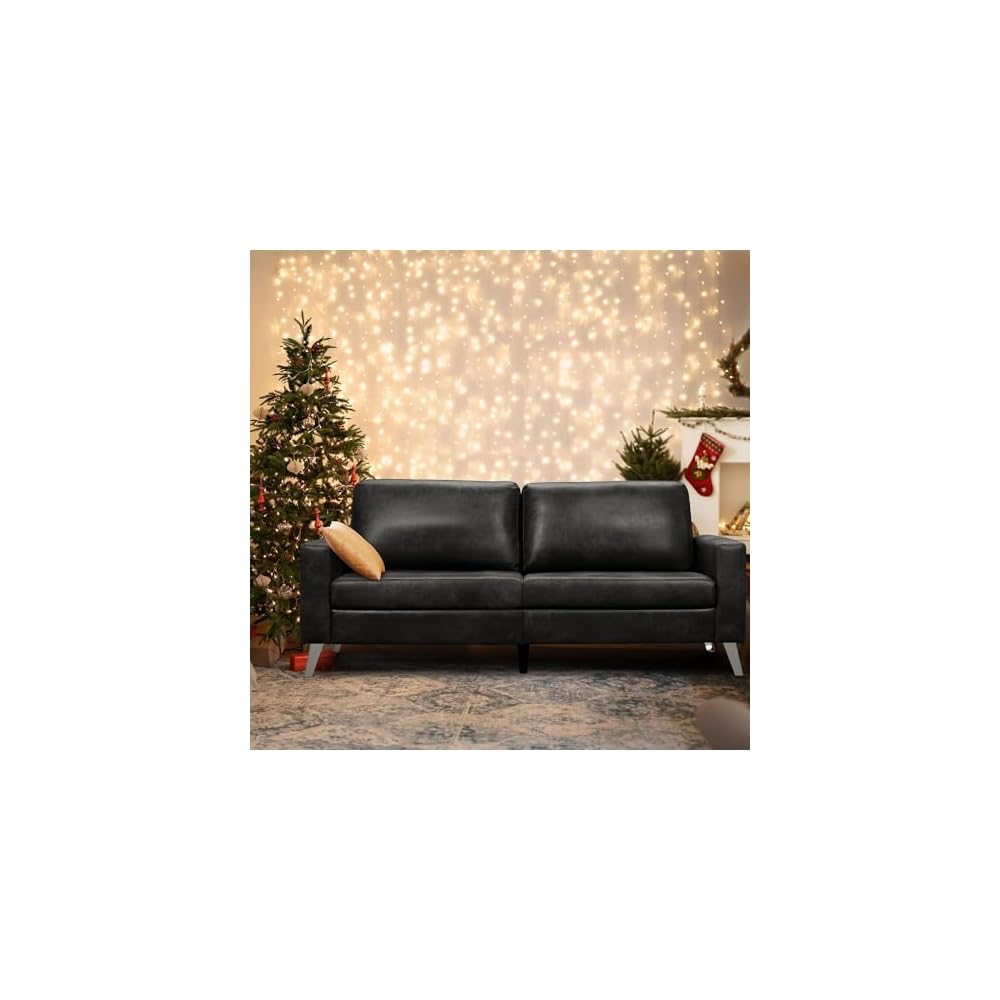 Esright 79" Faux Leather Couch for Living Room, Loveseat Small Sofa